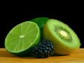 background: Limes and kiwis.
