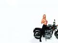 background: Heidi Klum on Motorcycle