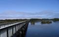 background: Bridge at Oso Flaco Lake