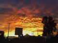 background: mexico volcano sunset