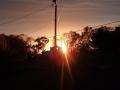 background: Autumn Sunset in the Poconos