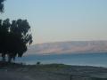 background: Sea Of Galilee at dusk