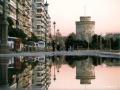 background: Thessaloniki after rain