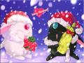 background: Mokona(Merry Christmas animated)
